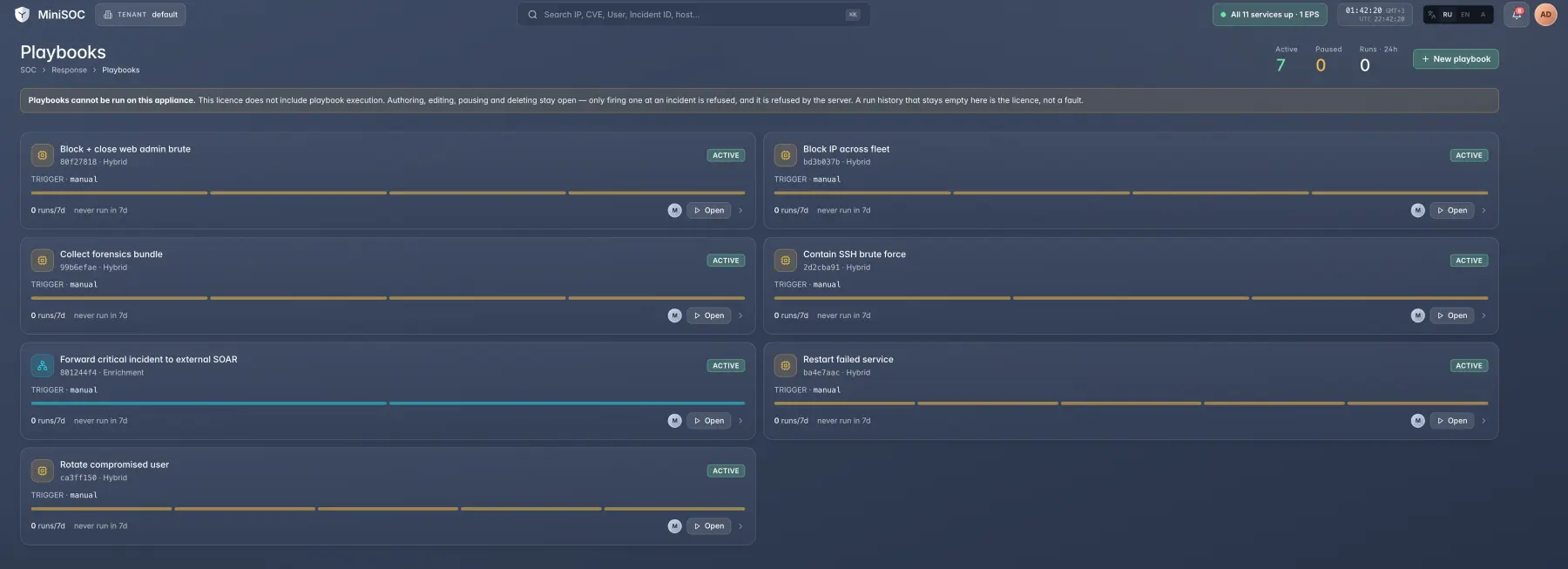 Playbooks MiniSOC для блокировки угроз, сбора форензики и передачи инцидента в SOAR